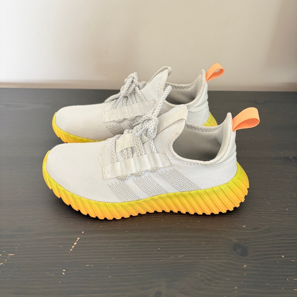 Adidas Sneaker Kaptir Flow 6 White‎ Yellow Orange Gradient Chunky Mesh Athletic